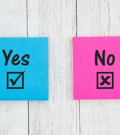 Kästchen mit "YES" und "NO"
